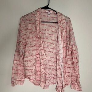 Victoria's Secret Pajama Script Shirt